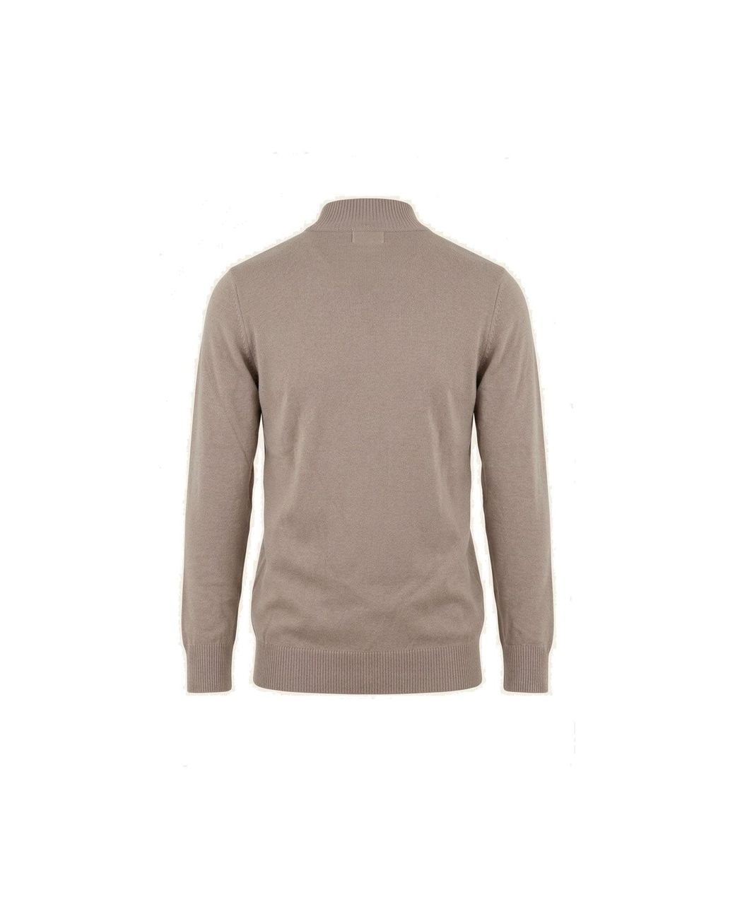 Ron Tomson Gray Neutrals Mock Neck Relaxed Sweater for men