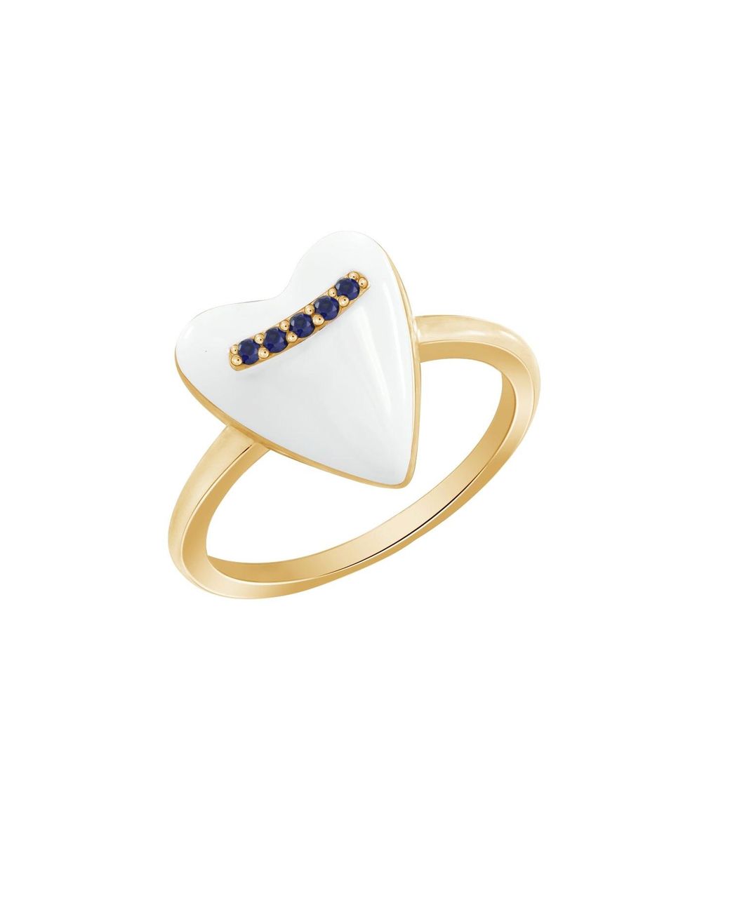 Diamonbliss Metallic Puffy Heart Ring, Enamel