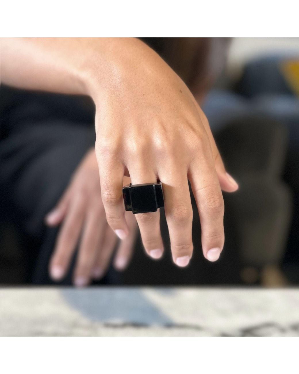 THE ROSE Gray Bague Urbone – Sculptural Ring