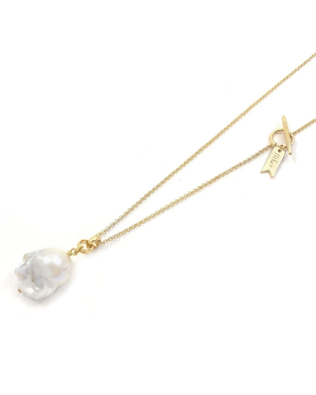Biko Jewellery Metallic Barroco Pearl Pendant