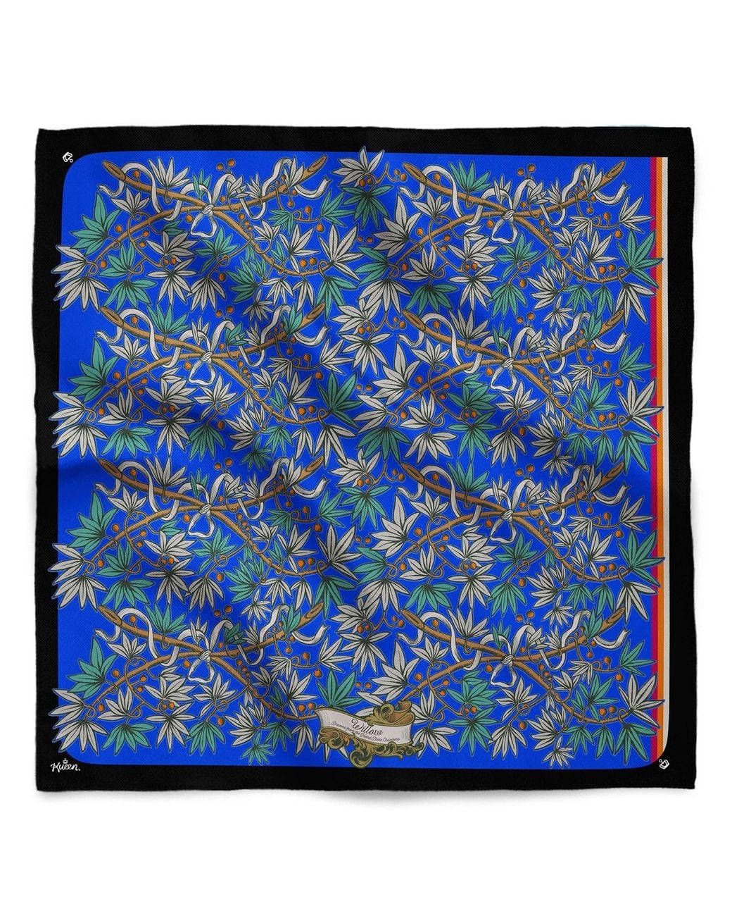 Kueen Blue Silk Scarf