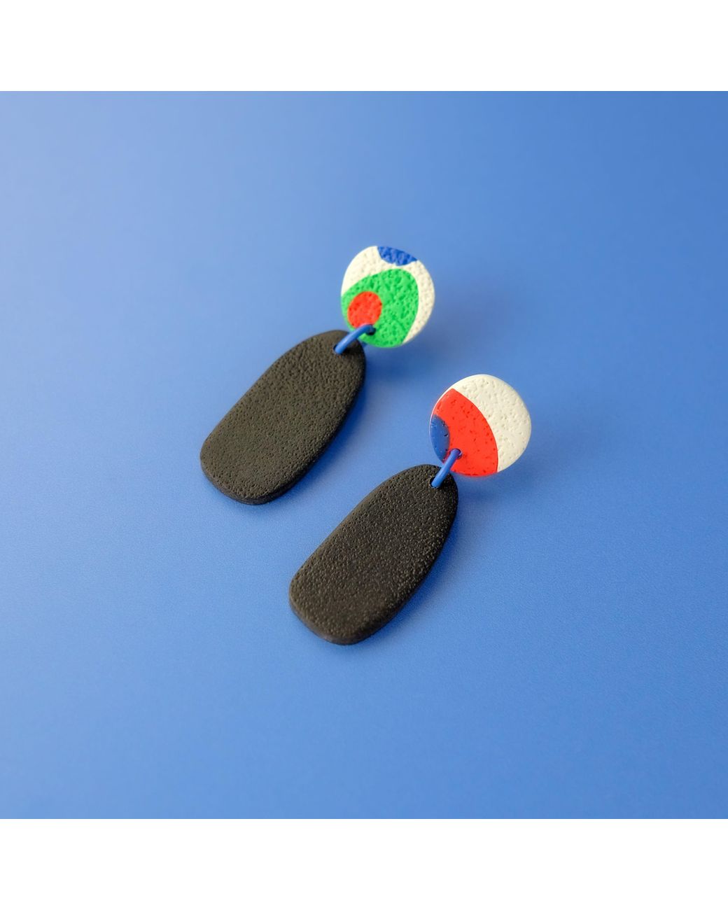 By Chavelli Multicolor Miro Abstract Drop Earrings