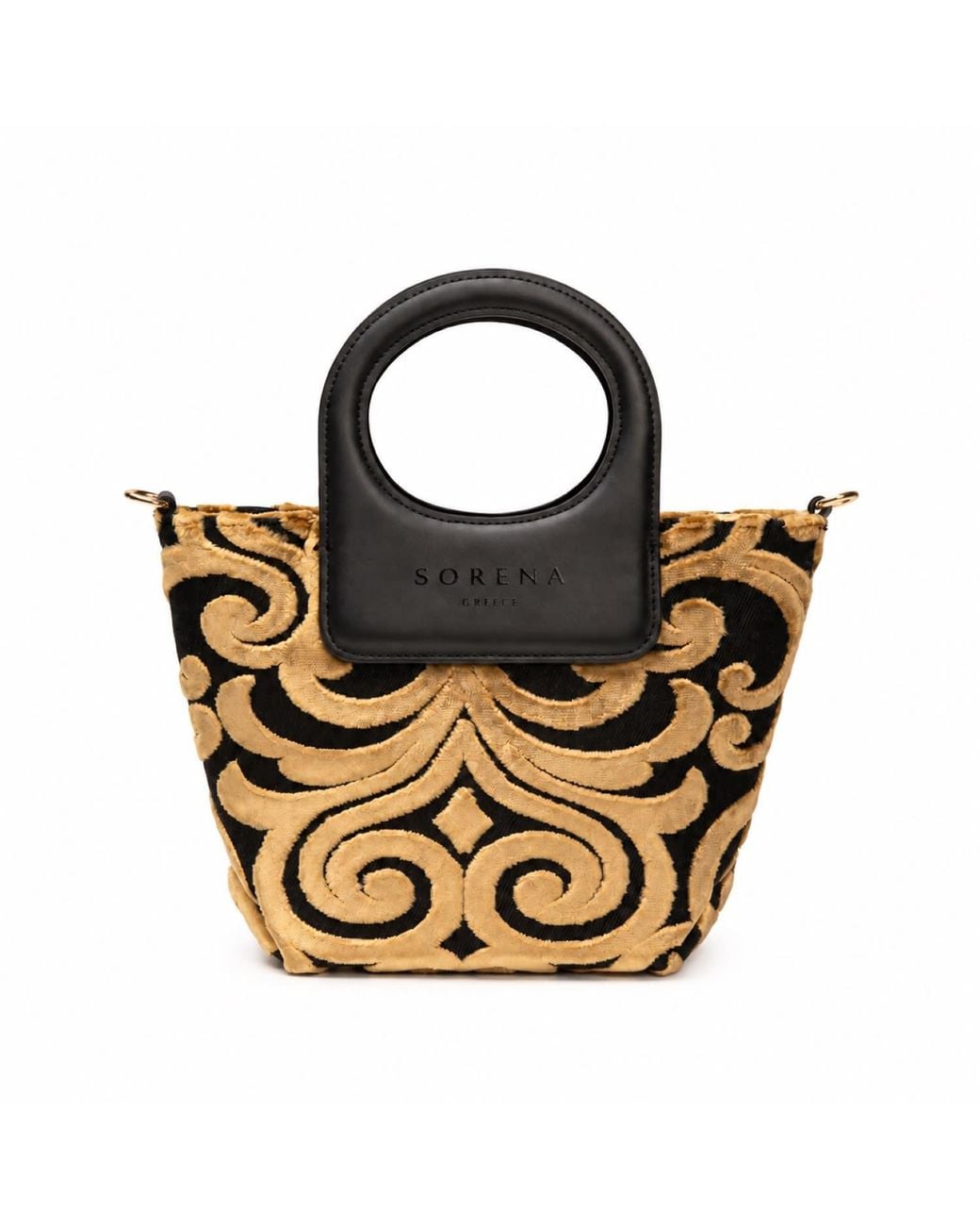 Sorena Metallic Cassandra Mini Statement Top-Handle Bag