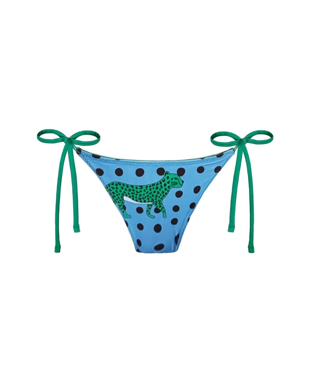 Jessie Zhao New York Green Verdant Wild Reversible Tie Side Bottom