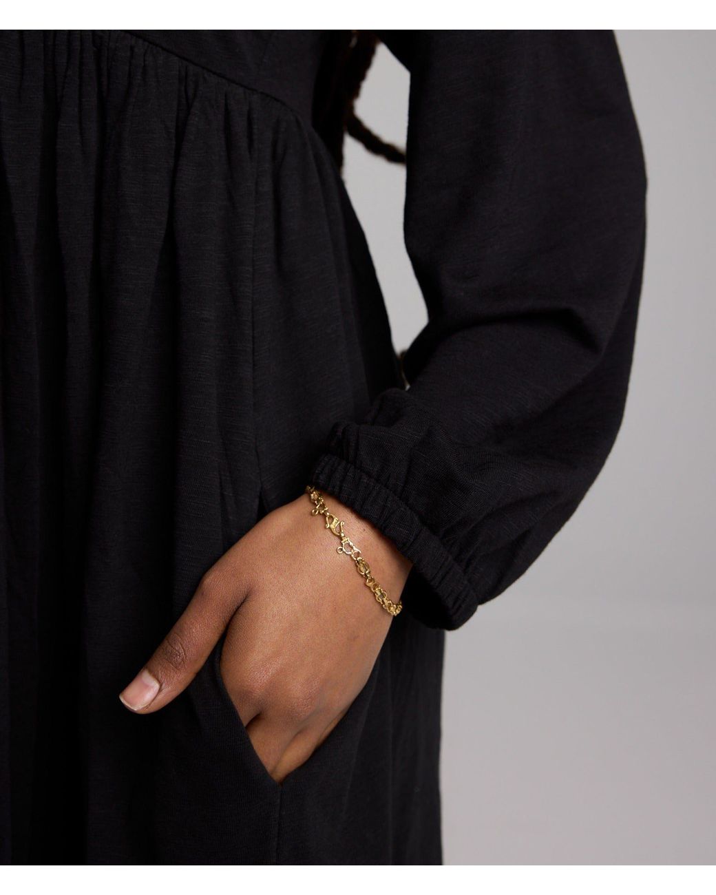 Known Supply Black Long Sleeve Babydoll Dress