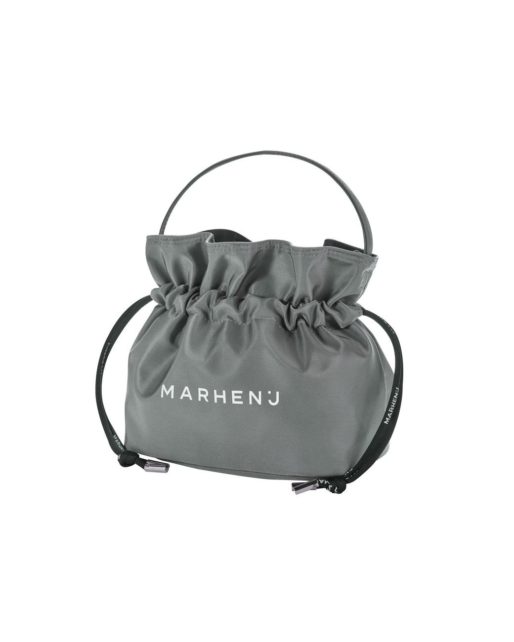 MARHEN.J Black Recycled Nylon Bucket Bag