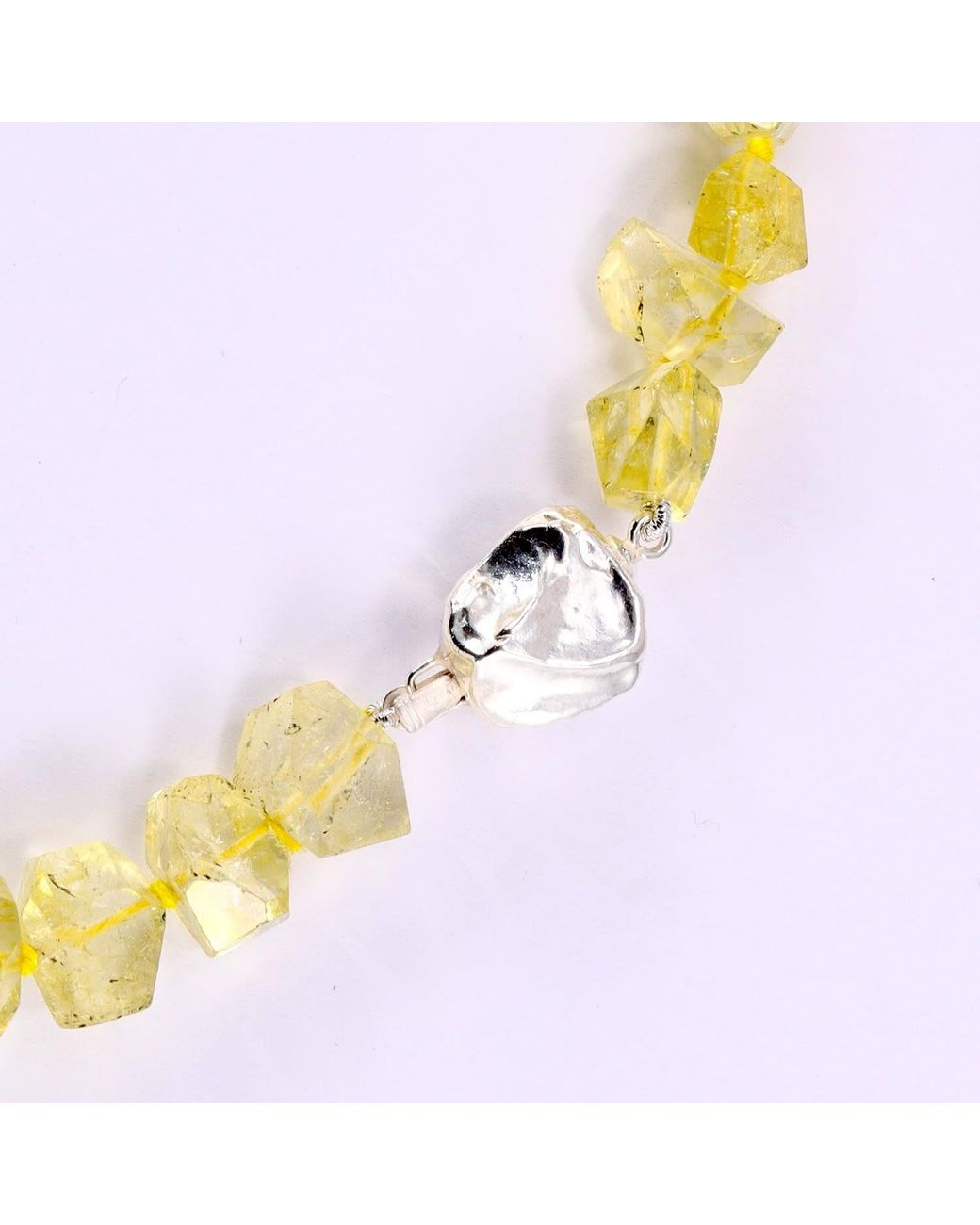 Mineralgems•Studio Metallic Citrine Quartz Statement Necklace