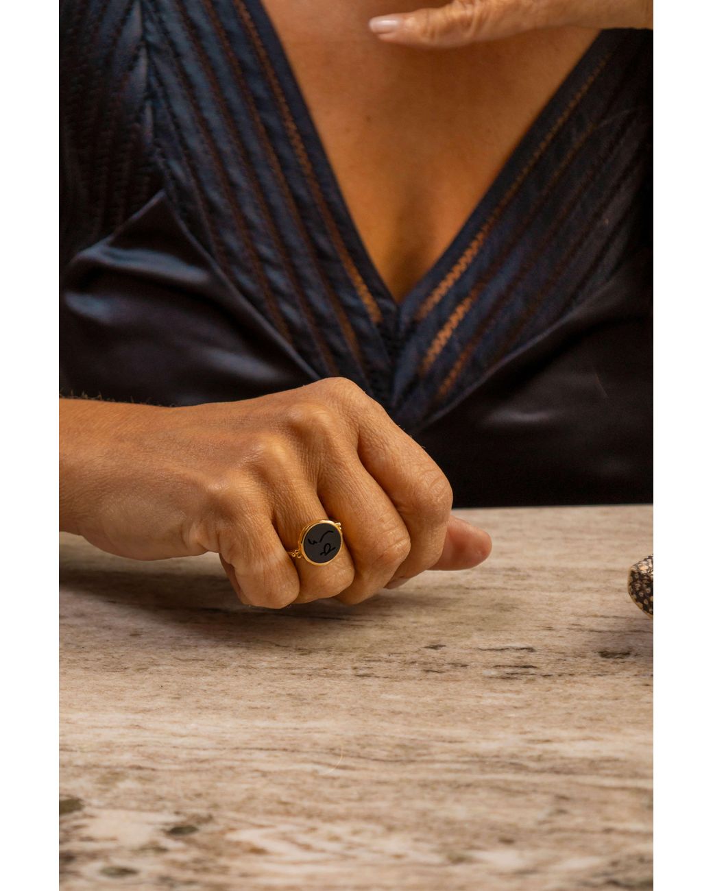 Claire Hill Designs Black Difficult Onyx Ring
