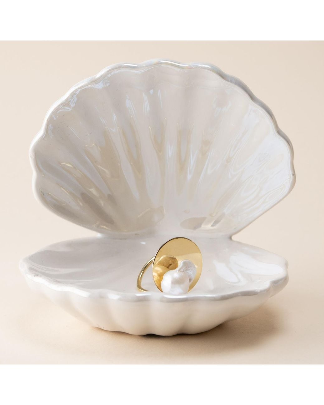 Silver Moon Metallic Pearl Sterling Ring