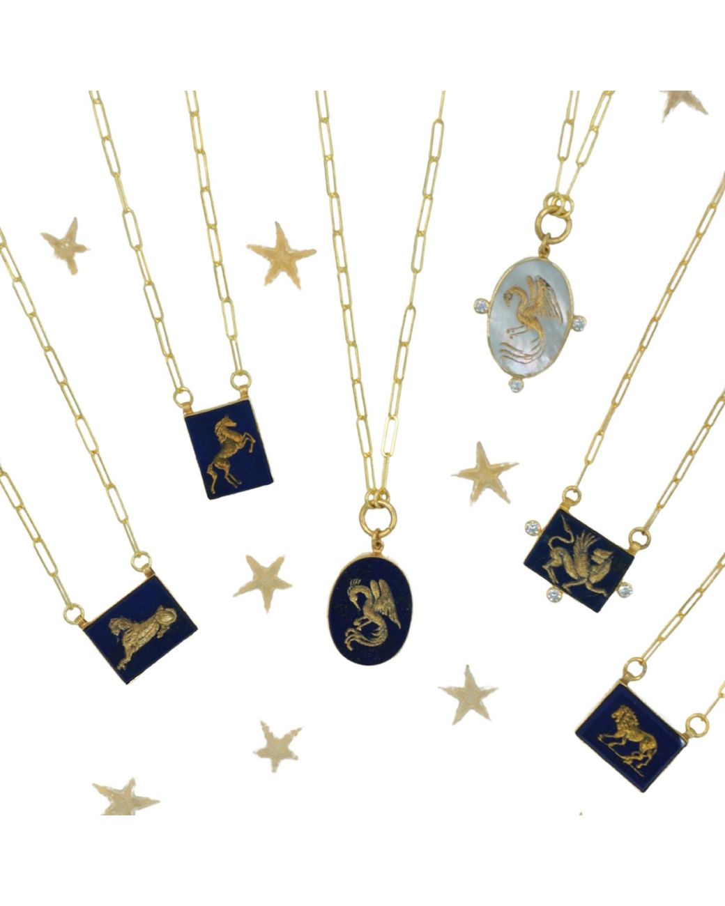 Ece London Blue The Aslan Ii Necklace