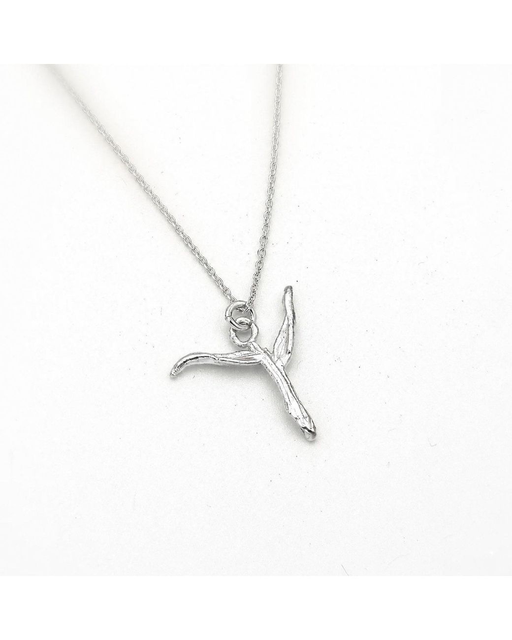Mother Nature Jewelry Metallic Cross From Acacia, Handmade Minimalist Necklace, Twig Leaf Pendant