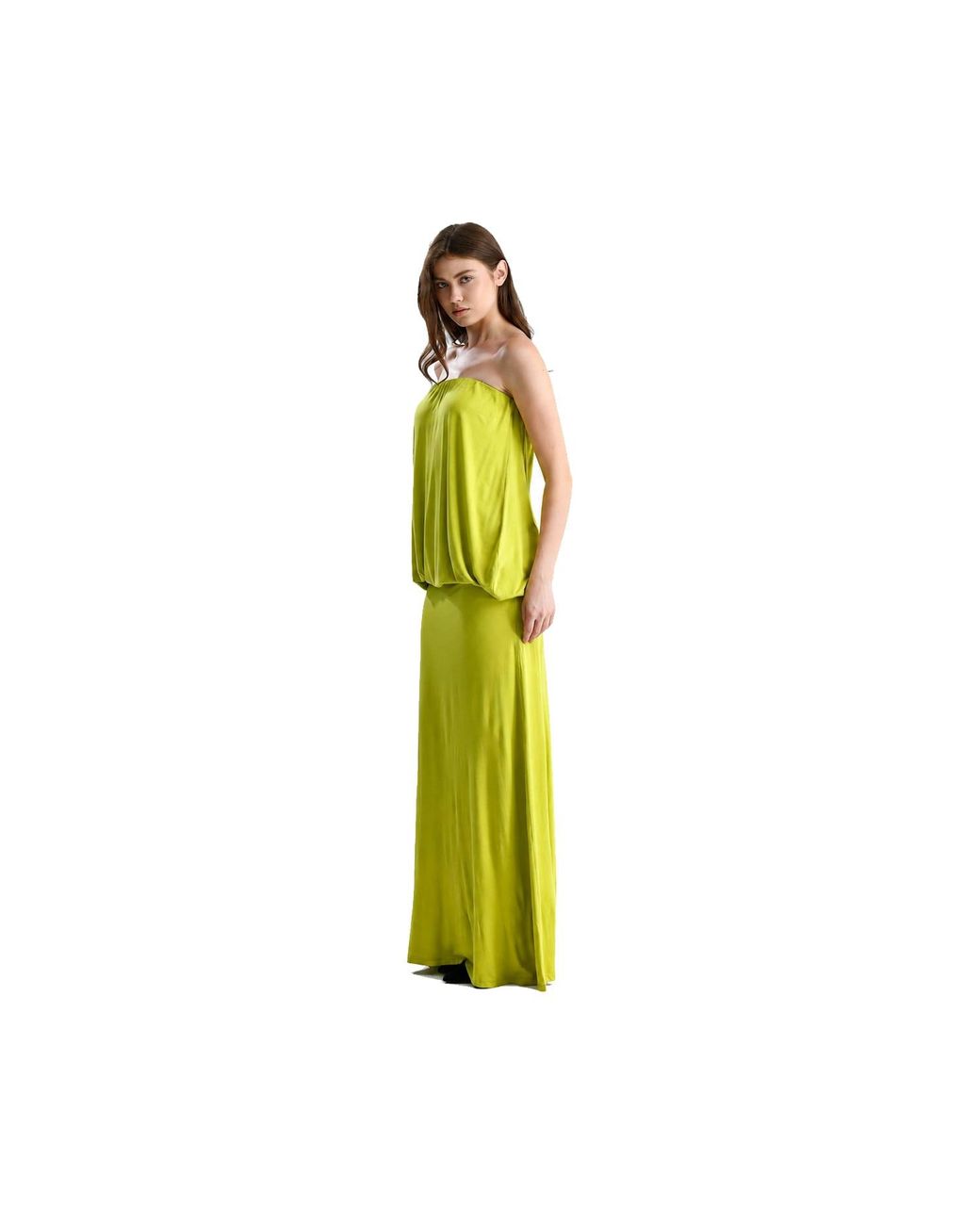 Maison De Gala Yellow Valerie Lime Maxi Dress
