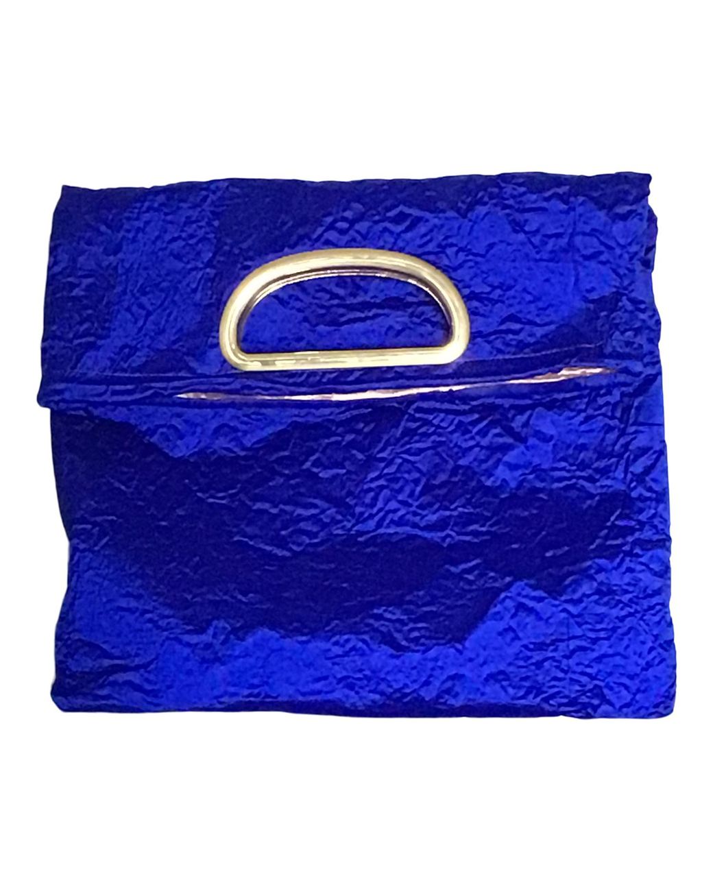 Romer Millinery Blue Morphy Moldable Clutch Bag Cobalt Silk