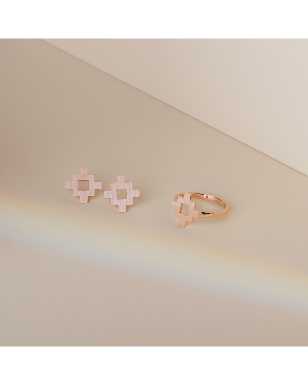 Sheida Farrokhi Pink Rose Minimal Flower Earrings