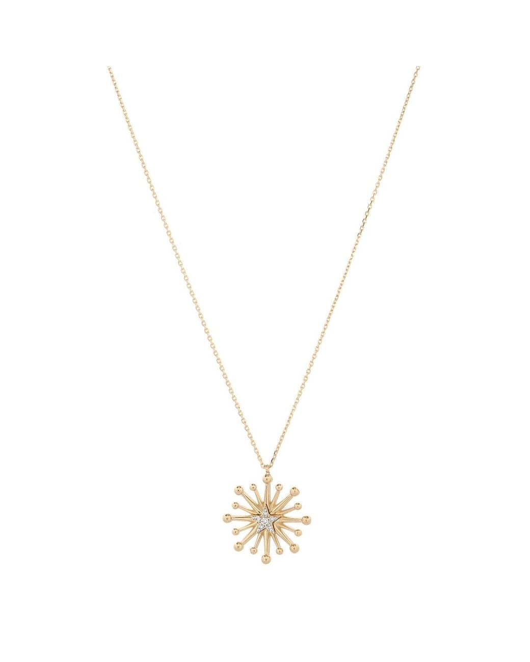 Ebru Jewelry Metallic Spiritual Sunlight Diamond Necklace