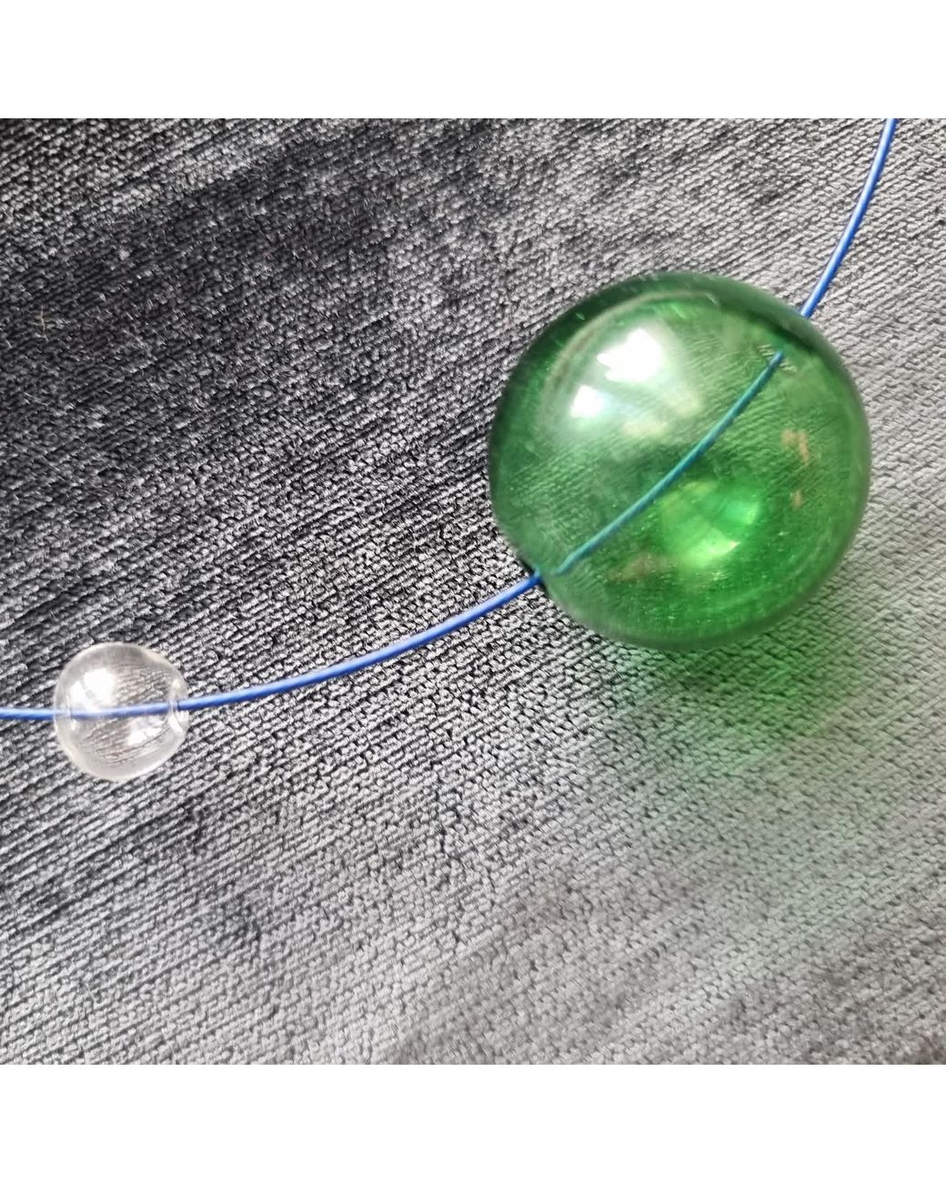 Laura Daili Green Circle – Blown Glass Bubbles Necklace