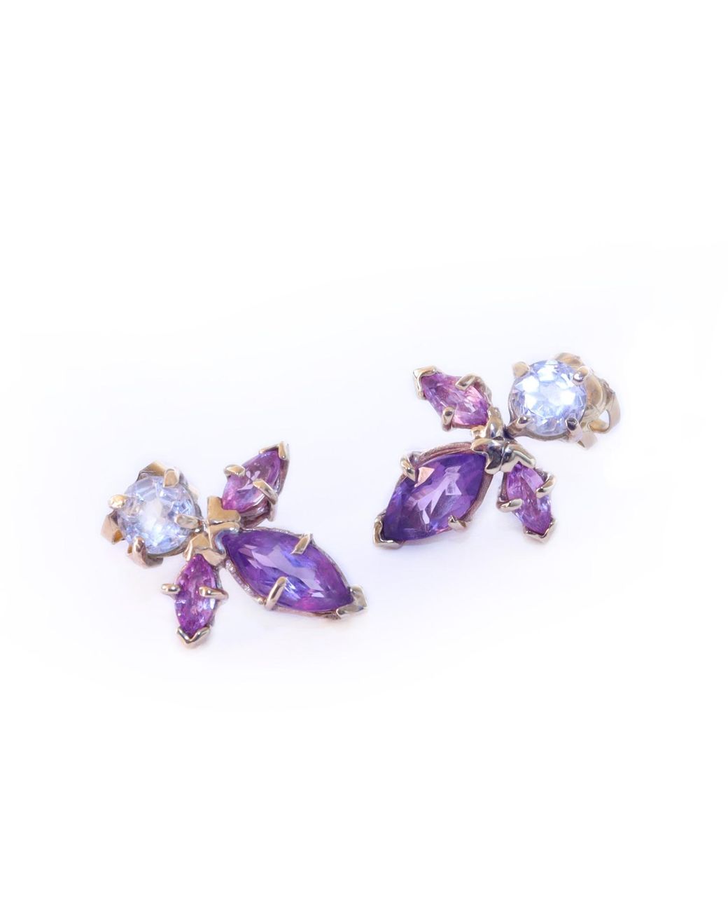 Gabriella Alicia Purple Blossoming Earrings