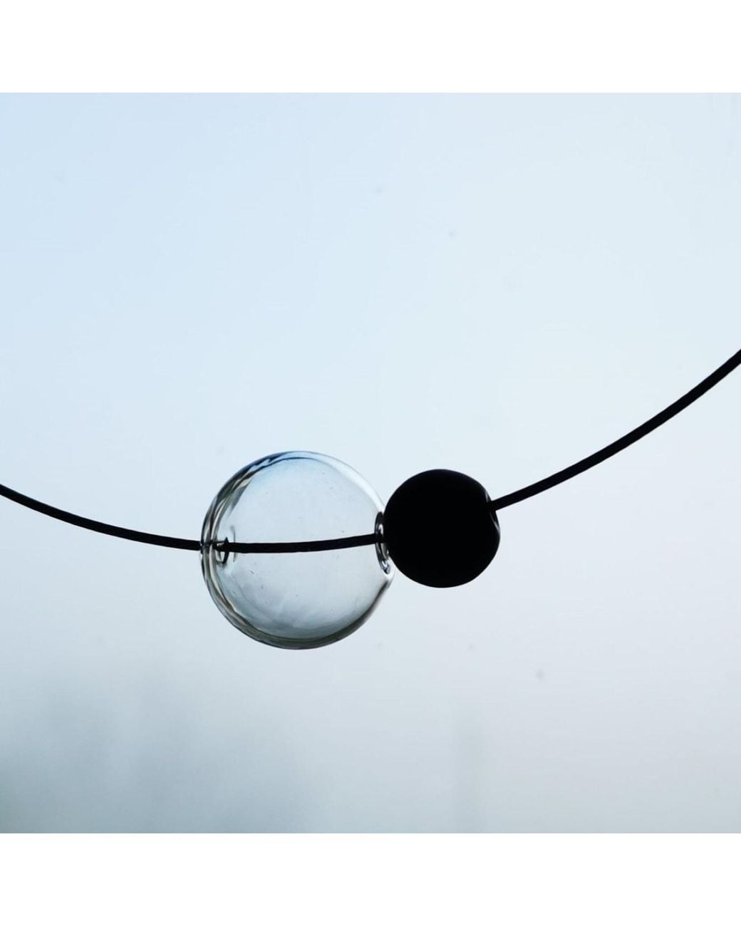 Laura Daili Metallic Neutrals Circle – Blown Glass Bubbles Necklace