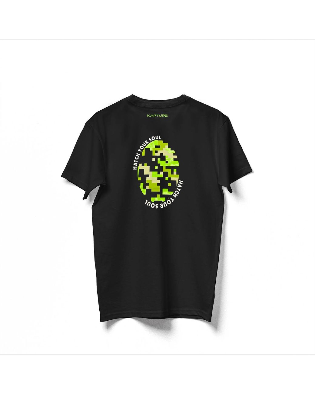 Kapture Black Hatch Your Soul Printed Tee for men
