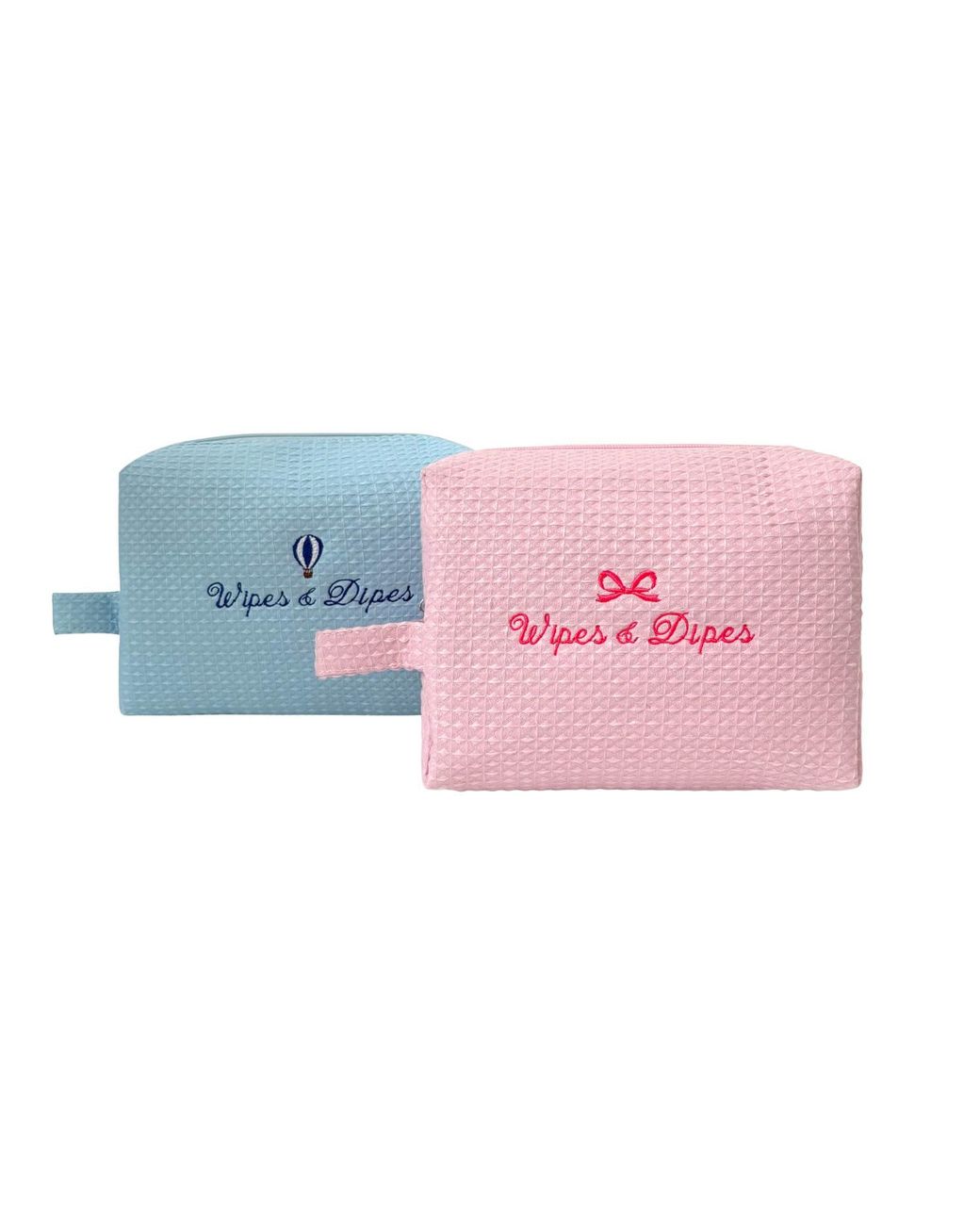Lilly Loves Pink Waffle Wipes And Dipes Bag