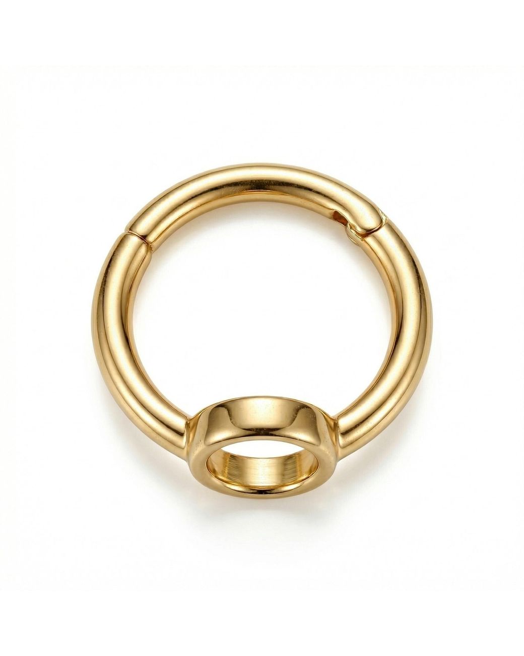 Zahav Jewelry Metallic 10K Solid 16G 8Mm Circular Clicker Hoop