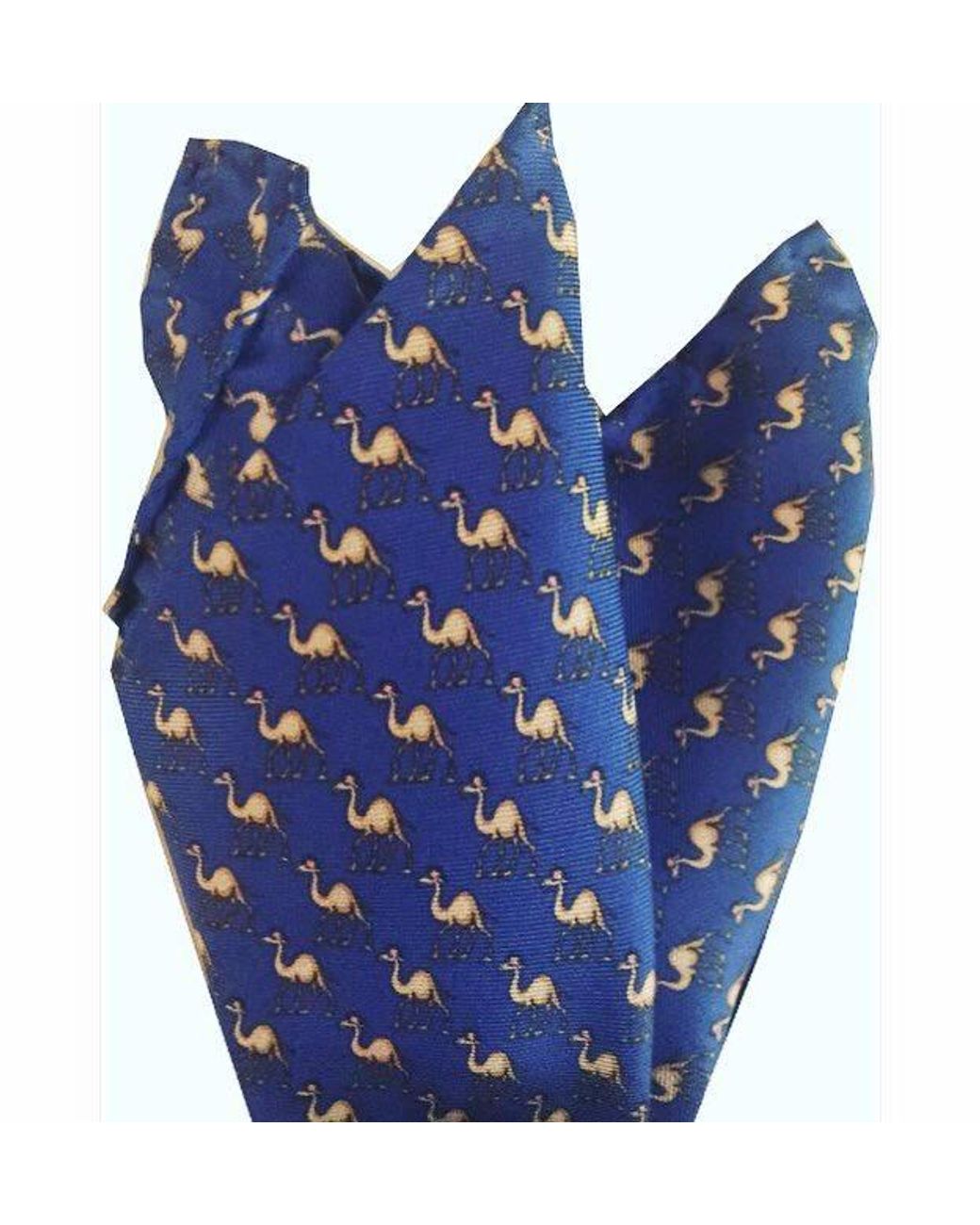 Lazyjack Press Blue Camel Toe Pocket Square for men
