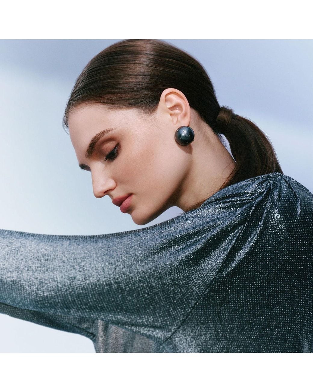 Saule Label Black Gaia Mini Crystal Earrings