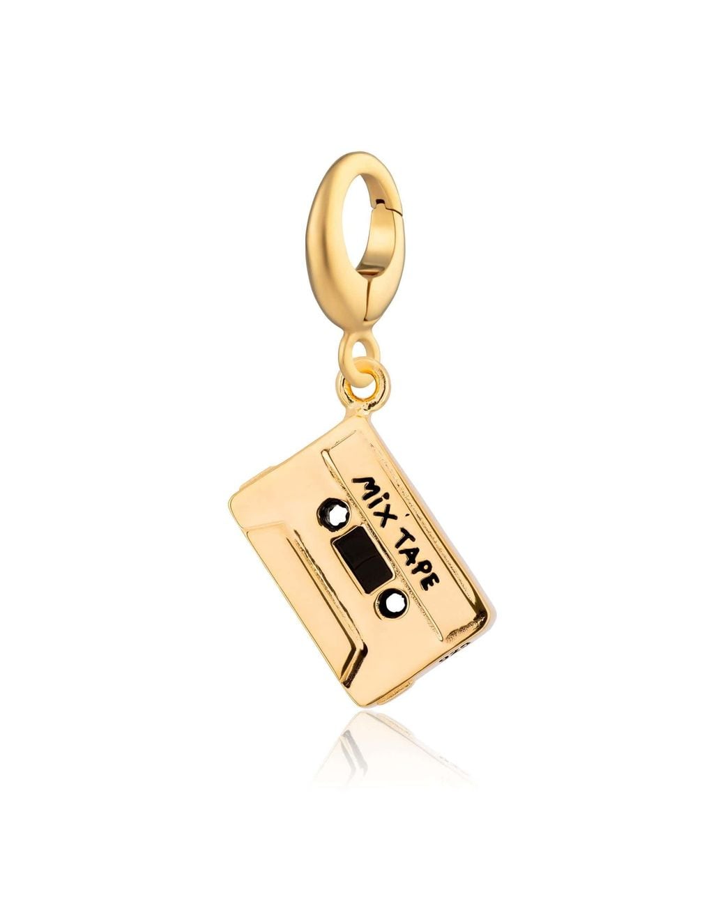 Lily Charmed Metallic Plated Cassette Tape Charm