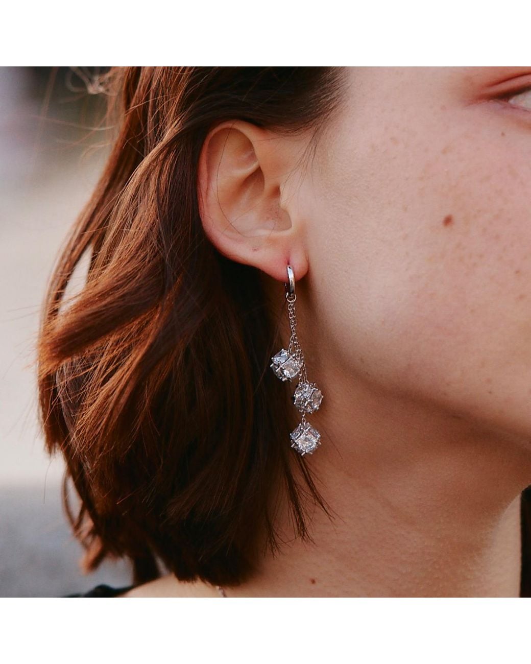 Retro Chic Metallic Rock Sugar Earrings