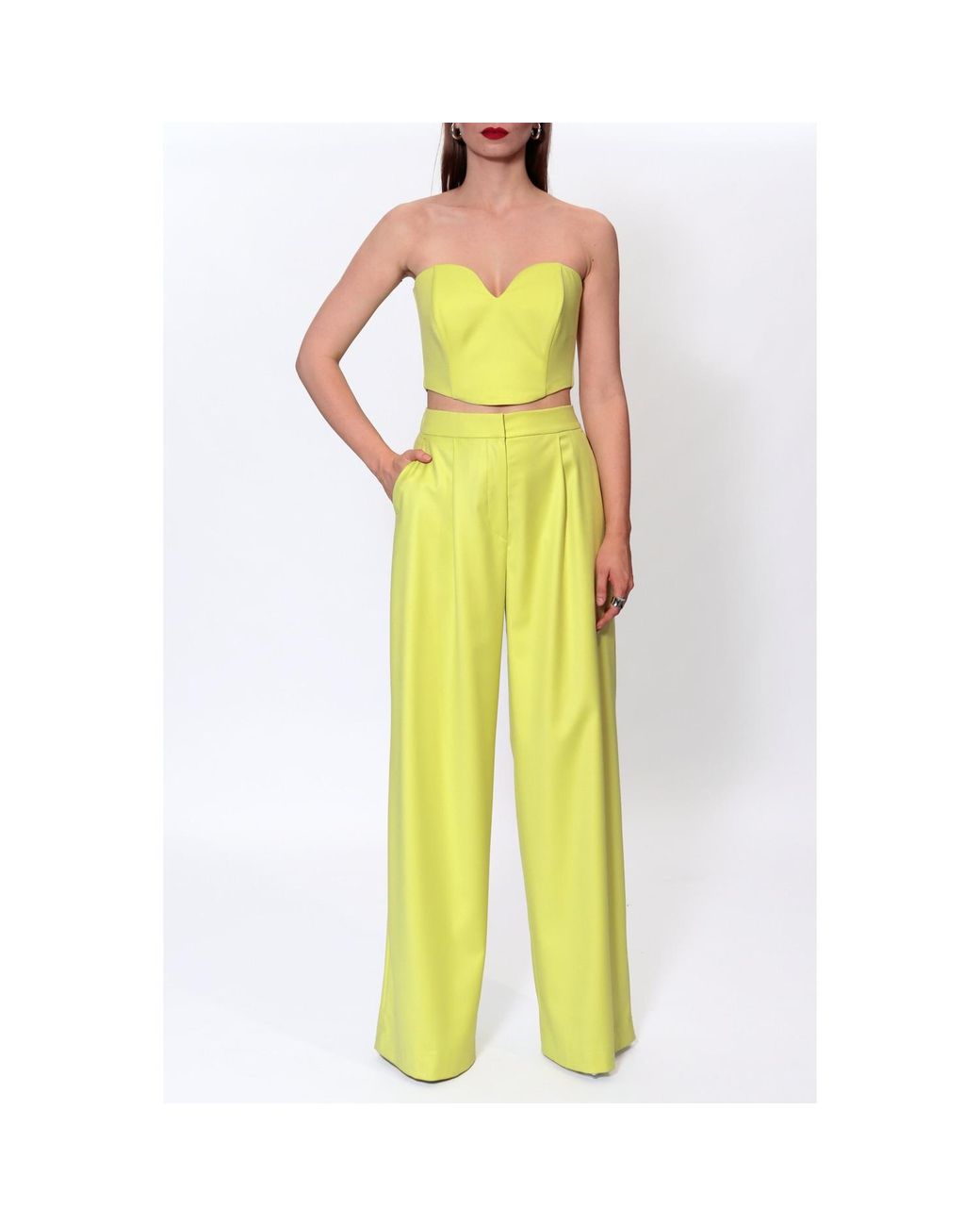 AGGI by HALEWSKI Yellow Lara Wild Lime Corset