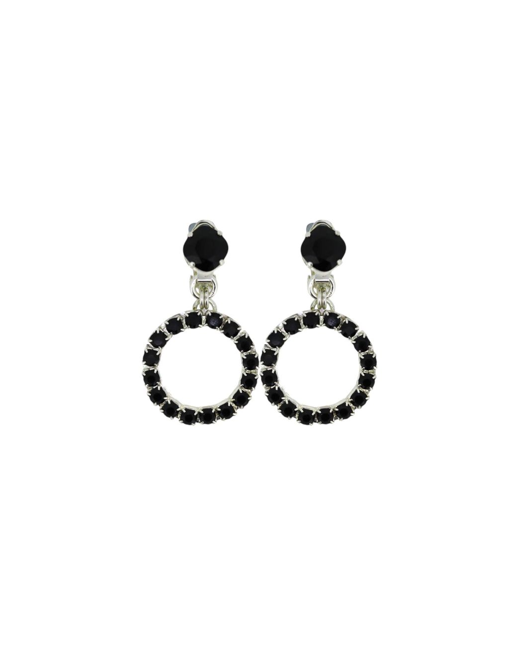Vicki Sarge Black The Small Hoop Earrings