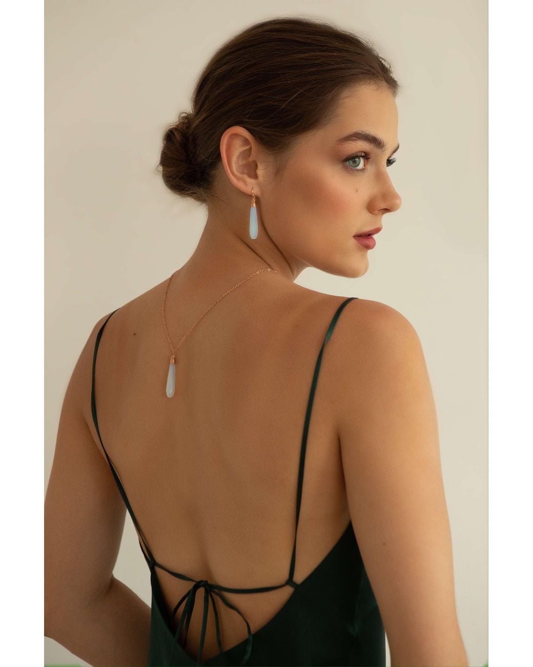 Katy Faye Blue Neutrals Daria Opalite Earrings