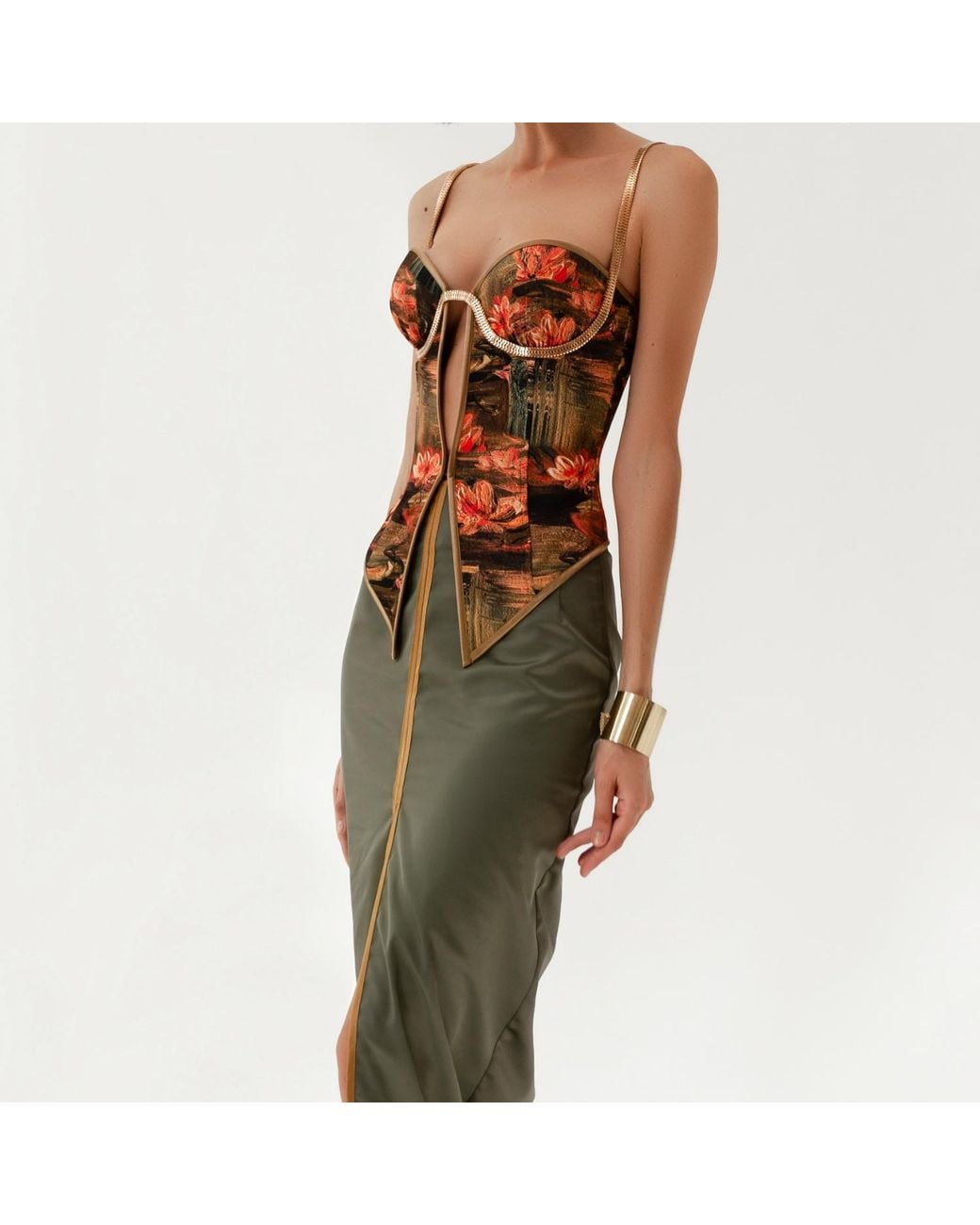 La Musa Green Line Skirt