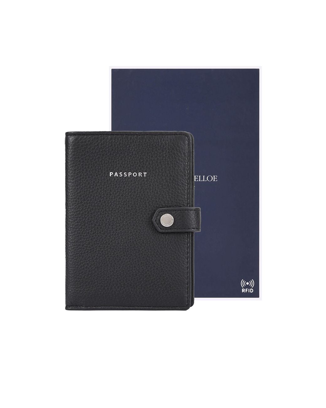 Paul Costelloe Blue Tuira Leather Passport Holder for men
