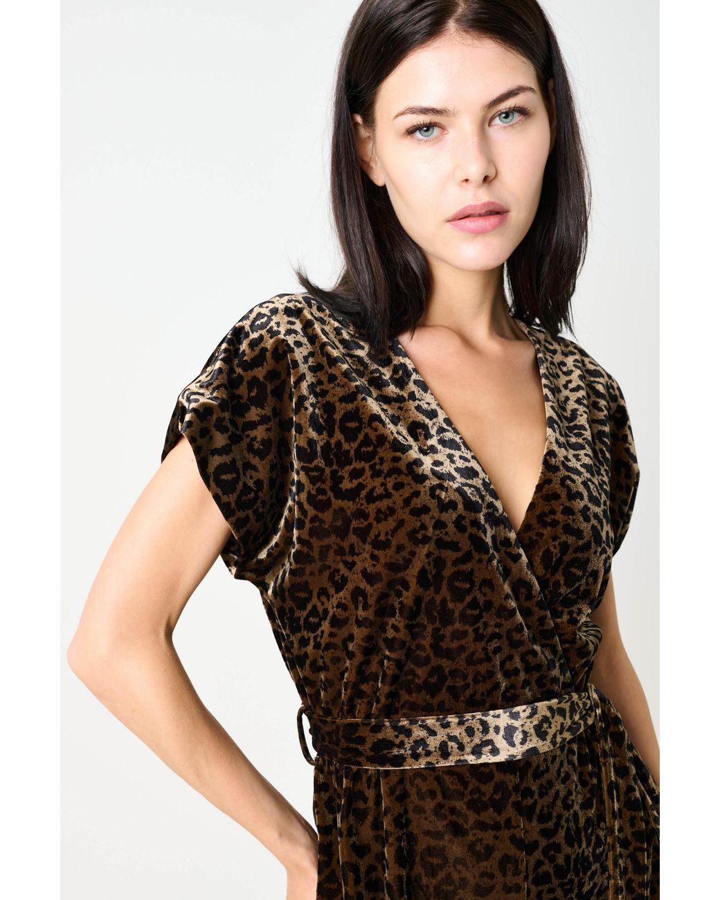 Louche Black Neutrals Tiffany Velvet Roar Jumpsuit