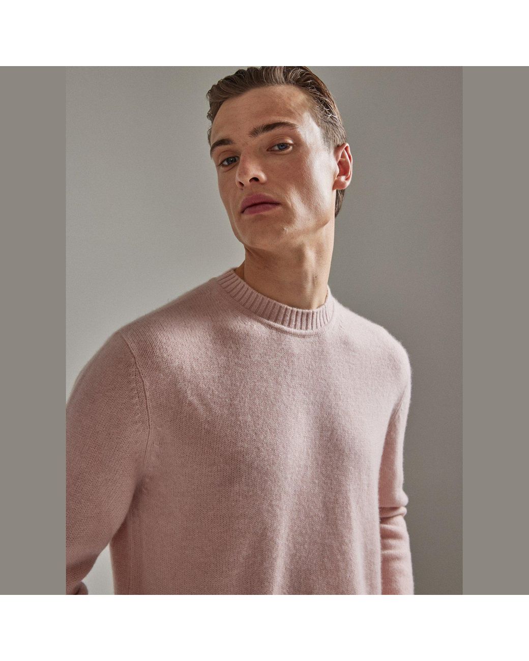 Salts Cashmere Pink Lofty Knit Crew Neck Sweater