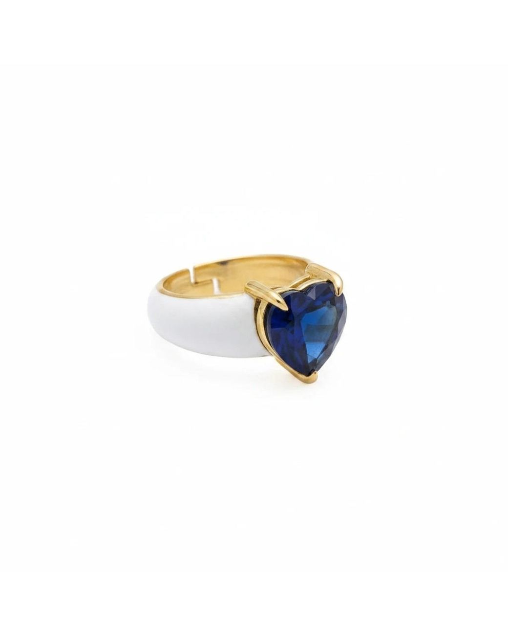 By Virgo Blue Ink Heart Ring