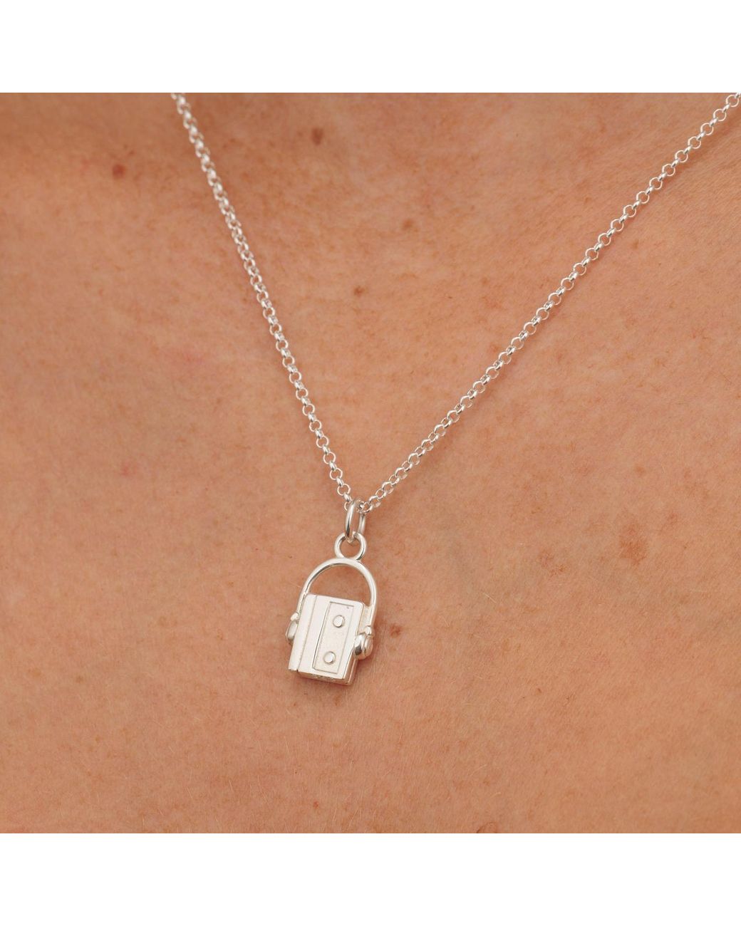 Scream Pretty Metallic Walkman Charm Necklace