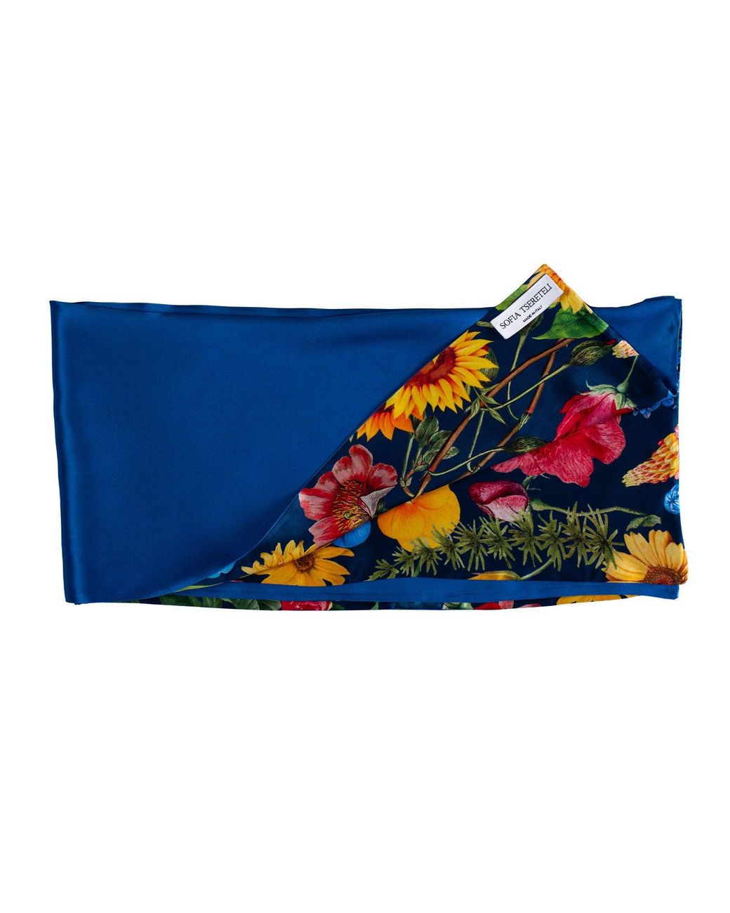 Sofia Tsereteli Blue The Rarefied Silk Gown With Scarf