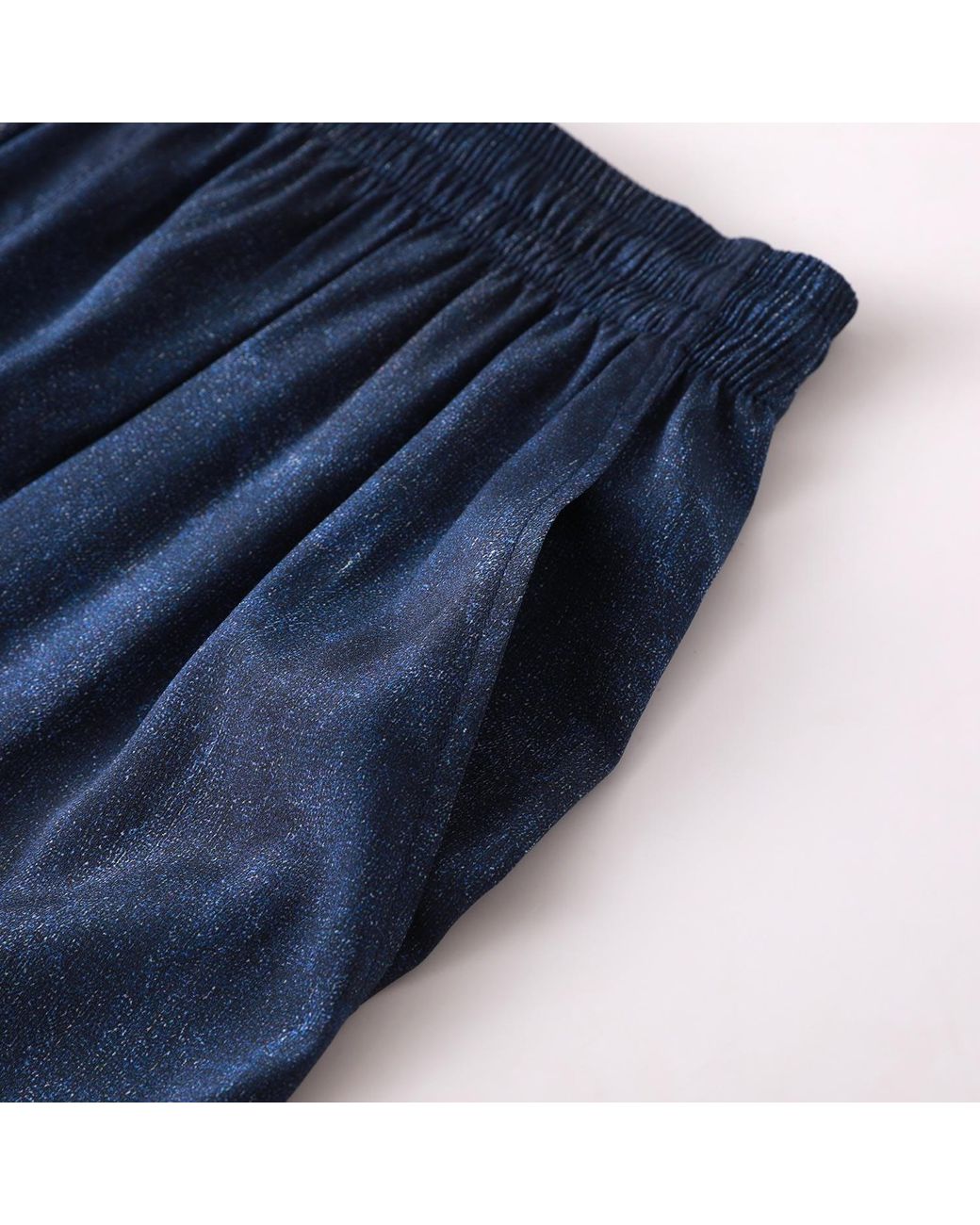 Soft Strokes Silk Blue Pure Mulberry Silk Tie Dye Printed Shorts for men