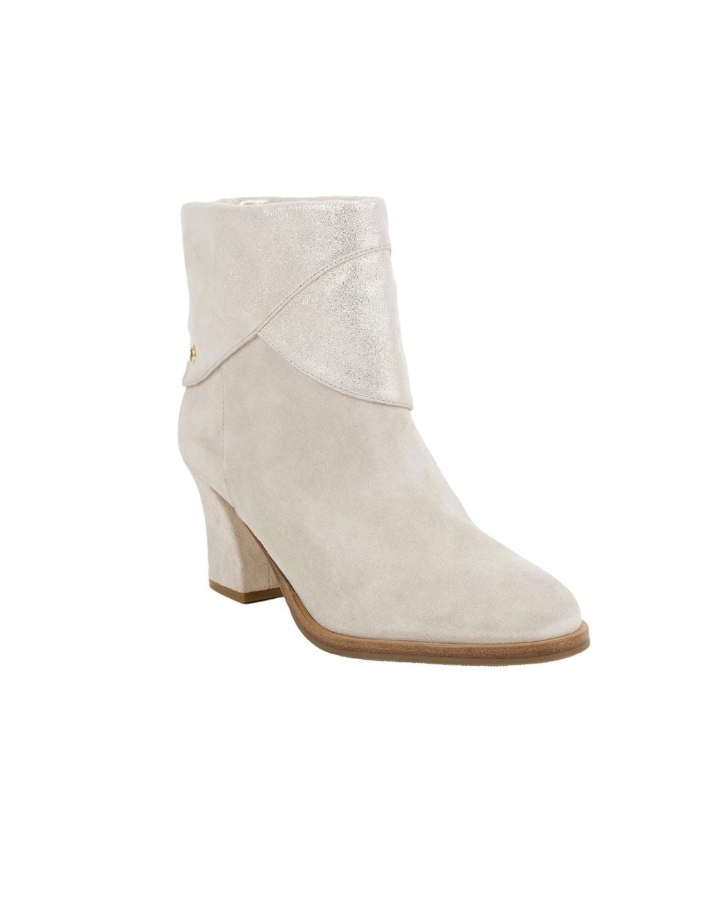 Moon D'elle White Doppietto Ankle Boots