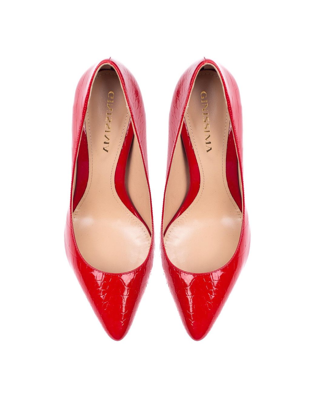 Ginissima Red Alice Stiletto Patent Leather Shoes