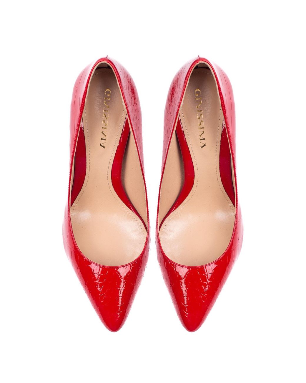Ginissima Red Alice Stiletto Patent Leather Shoes