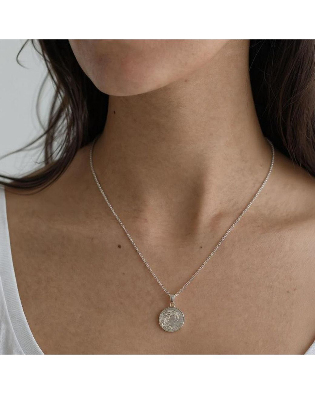 Uchi and Soto Metallic Nami Wave Pendant