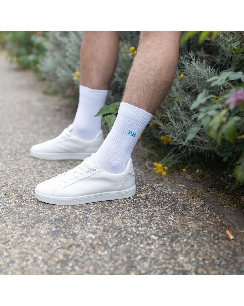 Peper Harow - Made in England White Three Pack Sport Socks – for men