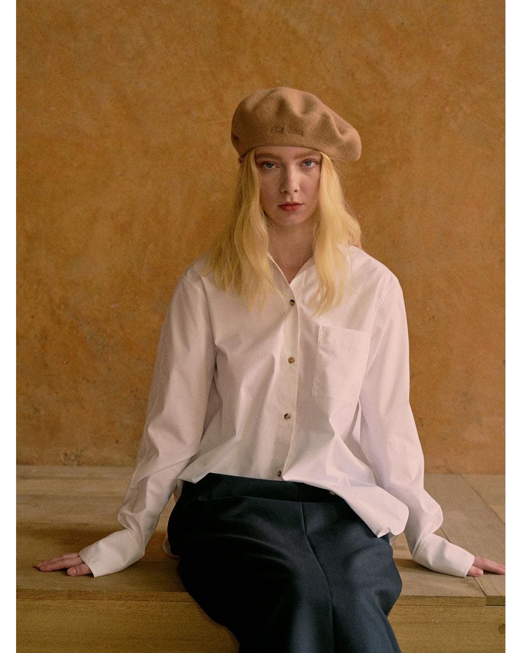 Lost Pattern Natural Bon Chic Wool Beret