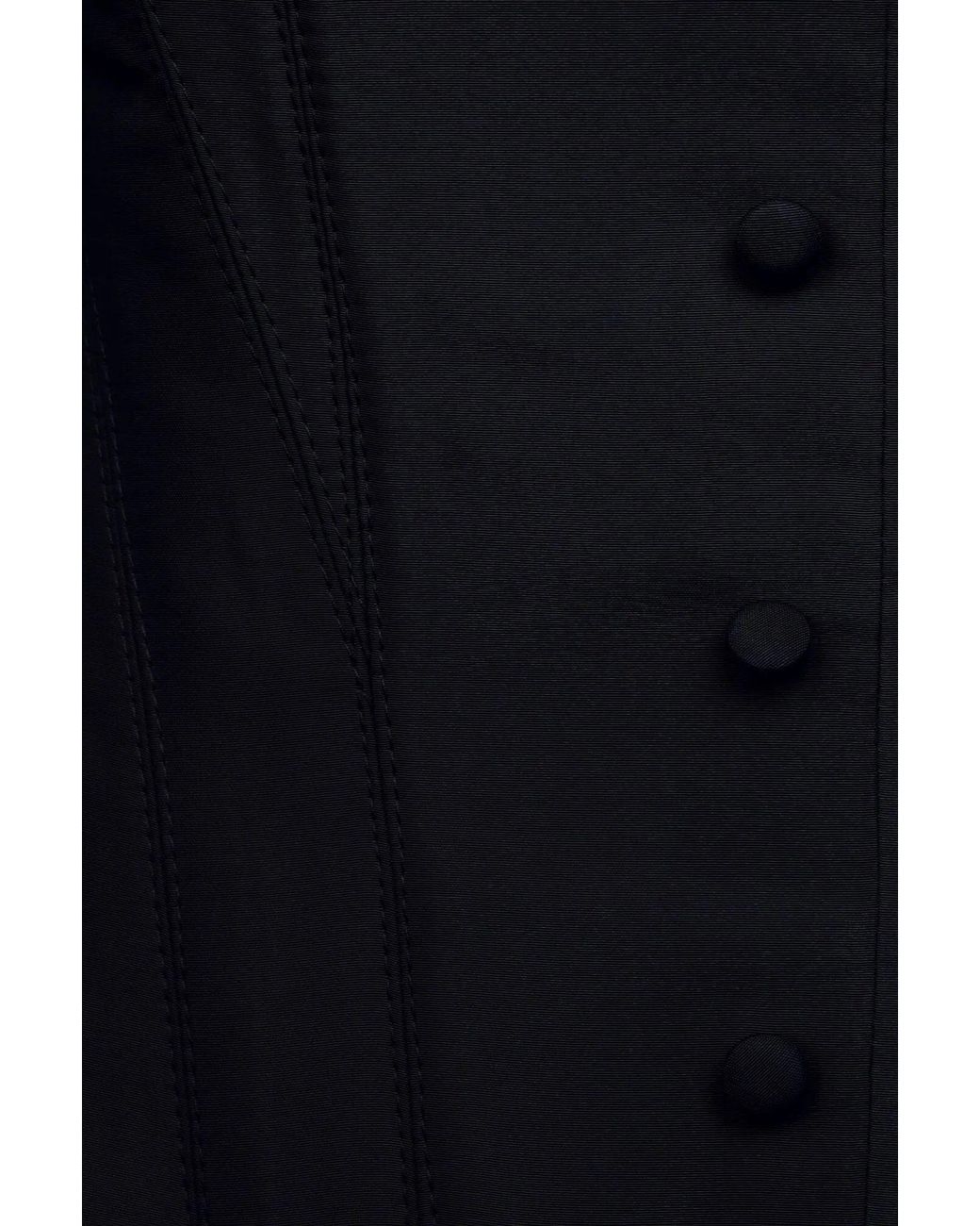 POST MERIDIEM Blue Buttoned Corset And Lapel Skirt