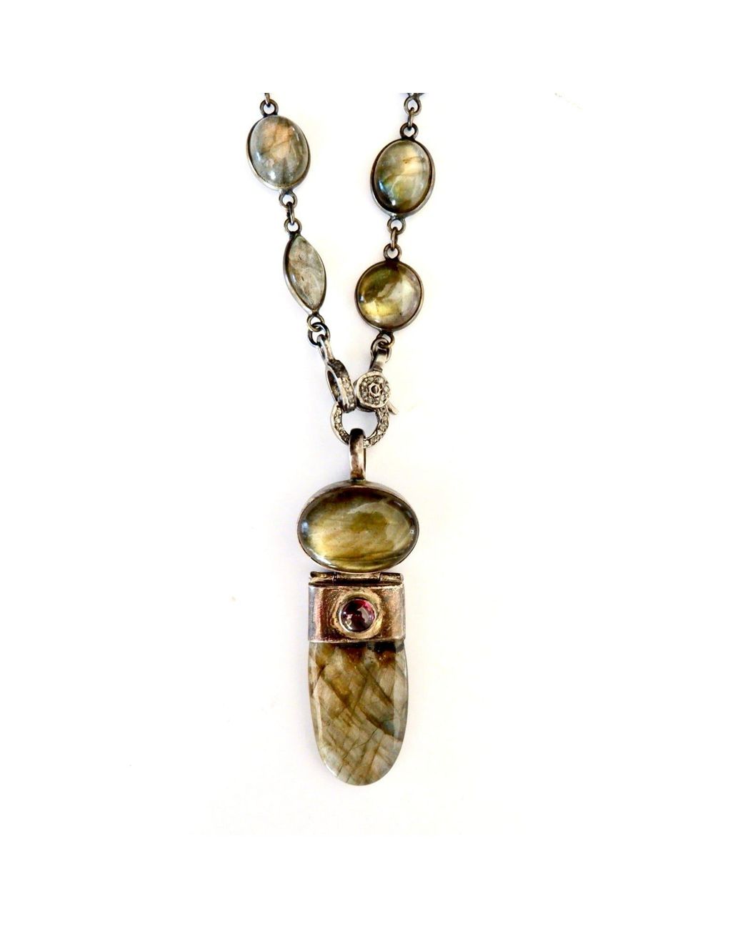 Persia Dona Jewelry Multicolor Labradorite Dream Vintage Necklace