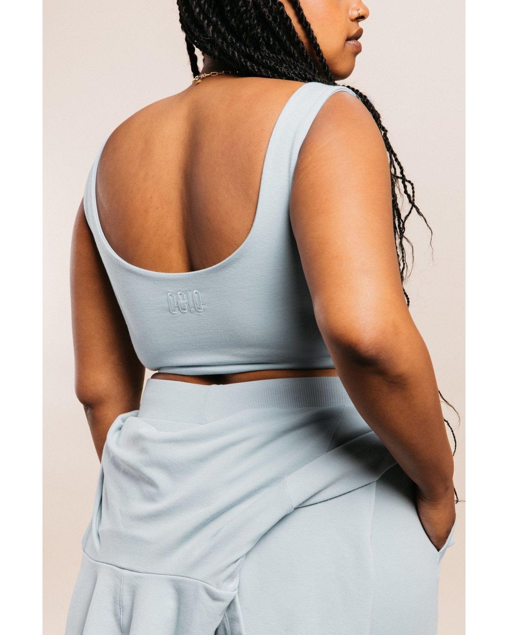 Ocio Leisurewear Blue Double Scoop Tank