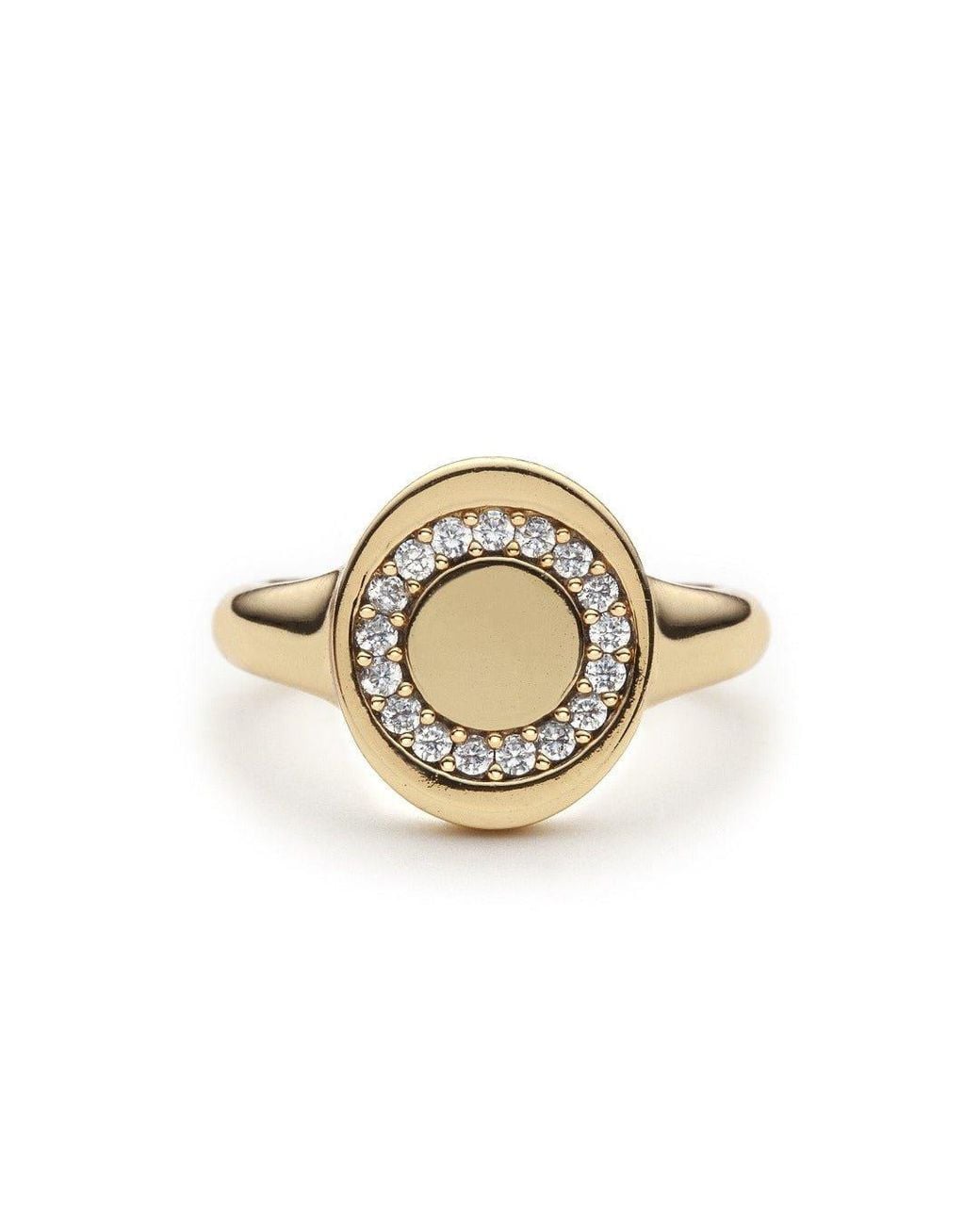 With Love Darling Metallic Circle Of Life Signet Ring